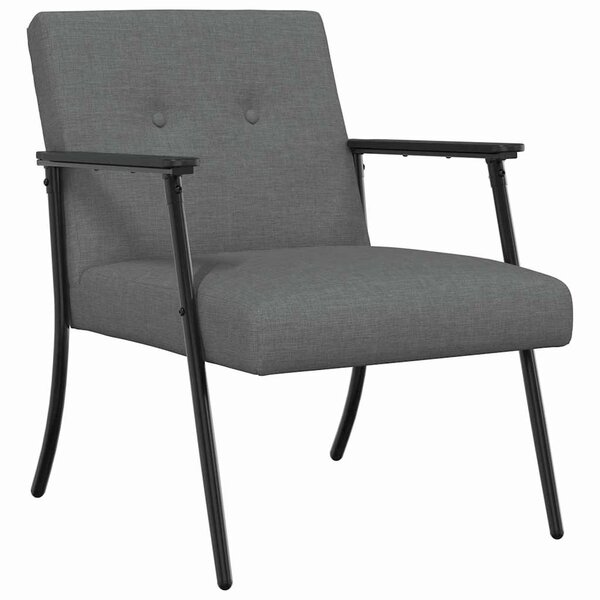 vidaXL fauteuil Gris foncé 59 x 75 x 78 cm tissu