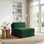 vidaXL Canapé-lit pliable Vert foncé 60 x 70 x 41 cm Tissu