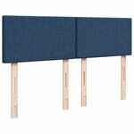 vidaXL Sommier à lattes de lit avec matelas Bleu 140x200 cm Tissu