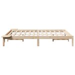 vidaXL Cadre de lit avec tables de chevet Marron Marron