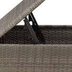 vidaXL Tabouret de jardin avec coussin gris 55x55x37 cm résine tressée