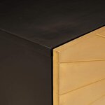 vidaXL Table basse Noir et or 80 x 50 x 40 cm