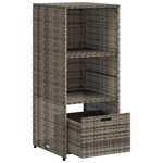 vidaXL Armoire de rangement de jardin gris 50x55x115 cm résine tressée