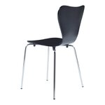 Lot de 4 chaises de salle à manger moderne design robuste noir / chrome 03_0009814