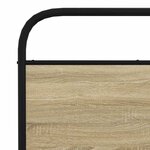vidaXL Cadre de lit en métal sans matelas chêne sonoma 193x203 cm