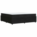 vidaXL Cadre de lit avec matelas Noir 200 x 200 cm tissu