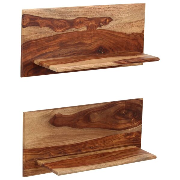 vidaXL Étagères murales 2 Pièces 58 x 26 x 20 cm Bois massif