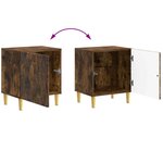vidaXL Table de chevet Chêne fumé 43 x 34 5 x 50 cm Bois d'ingénierie