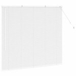 vidaXL Store de Fenêtre avec des rideaux Blanc Aluminium