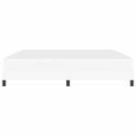 vidaXL Lit avec matelas Blanc pur 200 x 200 cm Faux cuir