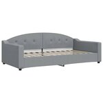 vidaXL Lit de jour avec matelas gris clair 100x200 cm tissu