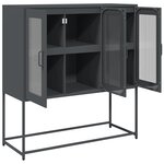 vidaXL Buffet anthracite 100 5x39x107 cm acier laminé à froid
