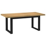 vidaXL Table à manger NOAIN pieds en forme de U 180x90x75cm massif pin