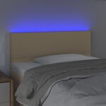 vidaXL Tête de lit à LED Crème 90x5x78/88 cm Tissu