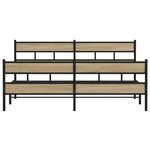 vidaXL Cadre de lit en métal sans matelas chêne sonoma 180x200 cm