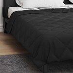 vidaXL Duvet complet toute l'année Noir 240 x 260 cm Microfibre