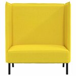 vidaXL Canapé à Haut Dossier 101cm Jaune clair tissu