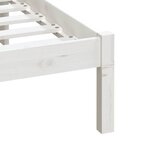 vidaXL Cadre de lit Blanc Bois de pin massif 200x200 cm