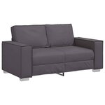 vidaXL Canapé Loveseat 160 cm avec coussin Gris Faux cuir