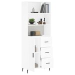vidaXL Buffet haut Blanc 69 5x34x180 cm Bois d'ingénierie
