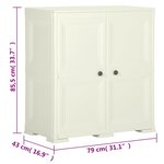 vidaXL Armoire plastique 79x43x85 5 cm design bois glace à la vanille