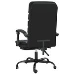 vidaXL Fauteuil de massage inclinable de bureau Noir Similicuir