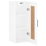 vidaXL Armoire murale blanc brillant 34 5x34x90 cm bois d'ingénierie