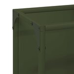 vidaXL Portant de bois chauffage vert olive 25x25x60 cm