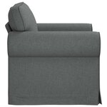 vidaXL Canapé Gris foncé 215 x 82 x 80 cm tissu