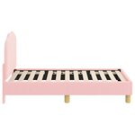 vidaXL Cadre de lit pour tout-petit avec tête de lit Rose 70 x 140 cm