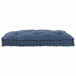 vidaXL Coussin de canapé sur palette Indigo tissu