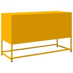vidaXL Meuble TV jaune moutarde 100 5x39x60 5 cm acier