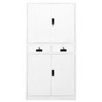 vidaXL Armoire de bureau Blanc 90x40x180 cm Acier