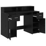 vidaXL bureau chêne noir 120x55x91 cm bois d'ingénierie