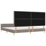 vidaXL Cadre de lit avec tête de lit Taupe 200 x 200 cm tissu