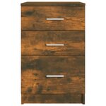 vidaXL Table de chevet Chêne fumé 40x40x63 cm Bois d'ingénierie