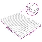 vidaXL Latte de rechange pour sommier avec 17 lattes 90 x 200 cm