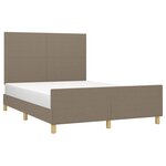 vidaXL Cadre de lit sans matelas taupe 140x190 cm tissu