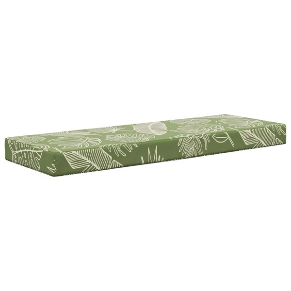 vidaXL Coussin de Siège d'Extérieur Feuilles Vertes 111 5 x 40 x 8 cm