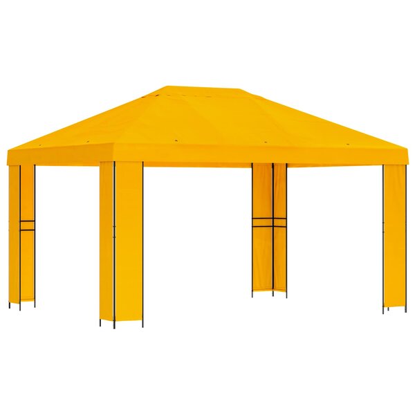 vidaXL Pavillon 4 × 3 m Jaune Polyester et Acier 190 gsm