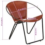 vidaXL Chaise marron cuir véritable