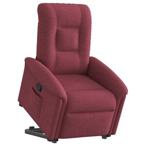 vidaXL Fauteuil inclinable rouge bordeaux tissu