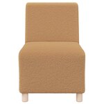 vidaXL Fauteuil sans accoudoirs beige 55 cm tissu imitation laine bouclée