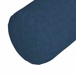 vidaXL Coussins d'accent 2 Pièces Bleu Ø 15 x 40 cm tissu