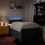 vidaXL Sommier à lattes de lit avec matelas Bleu 120x200 cm Tissu