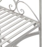 vidaXL Banc Blanc Métal 121 x 48 x 200 cm Incrustations décoratives