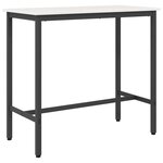 vidaXL table Blanc 100 x 50 x 91 cm Bois d'ingénierie et acier