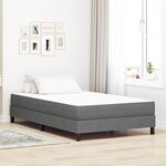 Matelas à ressorts ensachés vidaXL Gris clair Medium 120x190x20 cm Tissu