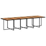 vidaXL Ensemble à manger de jardin 17 Pièces coussins noir résine tressée