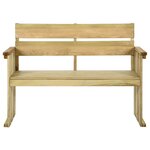 vidaXL Banc de jardin 121 cm bois de pin imprégné